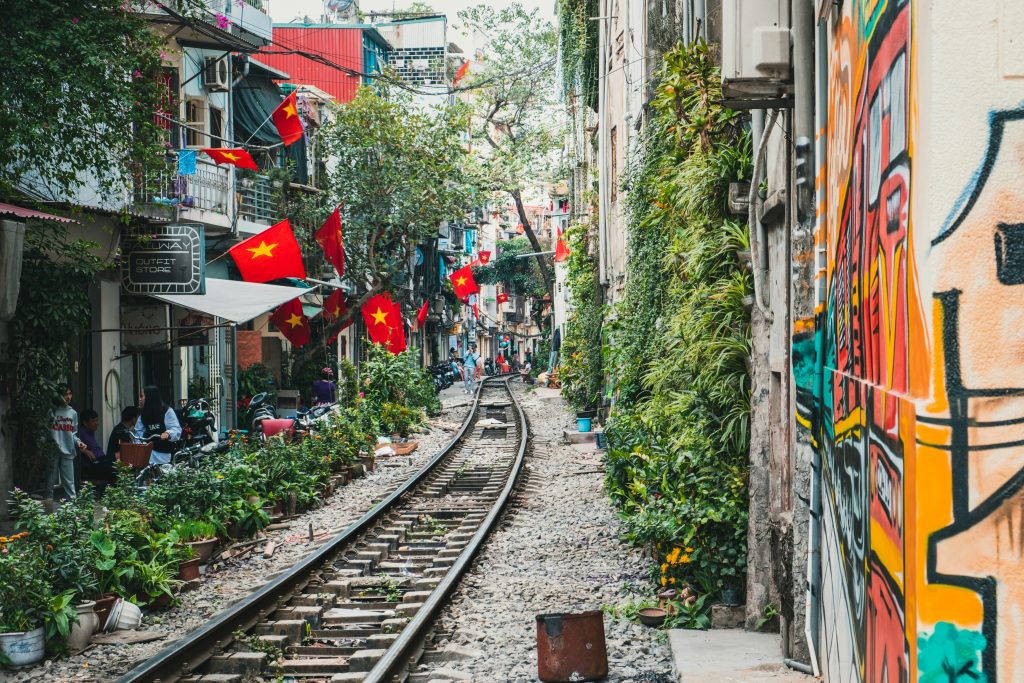Rail track in Vietnam